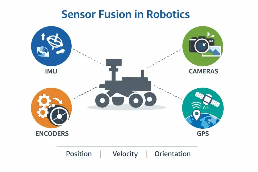 What Is Sensor Fusion in Robotics? How Robots Combine IMUs, Cameras, Encoders, and GPS