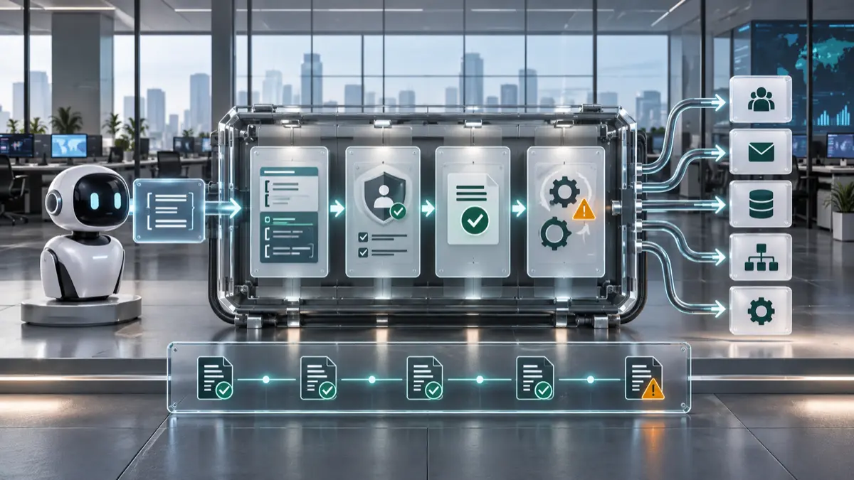 Enterprise AI agent tool contract gateway with schemas, authority checks, and audit evidence